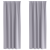 Perdele cu perdele 2 pcs Gri metalic 245 x 140 cm Poliester GartenMobel Dekor