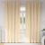 Perdele cu perdele 2 pcs Crem 260 x 140 cm Poliester GartenMobel Dekor