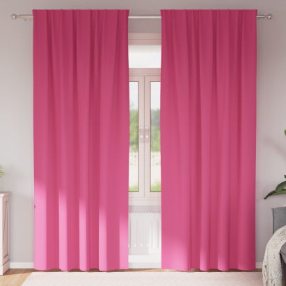 Perdele cu perdele 2 pcs Roz intens 245 x 140 cm Poliester GartenMobel Dekor