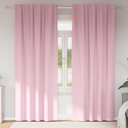 Perdele cu perdele 2 pcs Roz bebeluș 260 x 140 cm Poliester GartenMobel Dekor