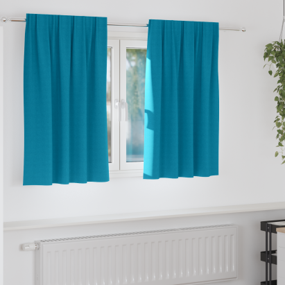 Perdele cu perdele 2 pcs Turcoaz 140 x 140 cm Poliester GartenMobel Dekor