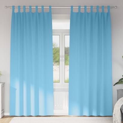 Perdele 2 pcs Albastru deschis 260 x 140 cm Poliester GartenMobel Dekor