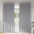 Perdele cu perdele 2 pcs Gri deschis 245 x 140 cm Poliester GartenMobel Dekor