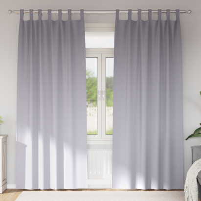 Perdele cu perdele 2 pcs Gri metalic 260 x 140 cm Poliester GartenMobel Dekor
