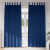 Perdele cu perdele 2 pcs Albastru închis 245 x 140 cm Poliester GartenMobel Dekor