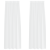 Perdele cu perdele 2 pcs Alb 140 x 225 cm Poliester GartenMobel Dekor