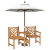 Scaune Exterioare Maro 152 x 63 x 89 cm Lemn masiv de tec GartenMobel Dekor