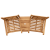 Scaune Exterioare Maro 152 x 63 x 89 cm Lemn masiv de tec GartenMobel Dekor