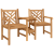 Scaune Exterioare Maro 152 x 63 x 89 cm Lemn masiv de tec GartenMobel Dekor