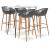 Set mobilier de bar, 5 piese, alb și gri GartenMobel Dekor