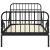 Cadru de pat extensibil, negru, 80x130/200 cm, metal GartenMobel Dekor