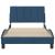 Cadru de pat fără saltea țesătură albastră 100x200 cm GartenMobel Dekor