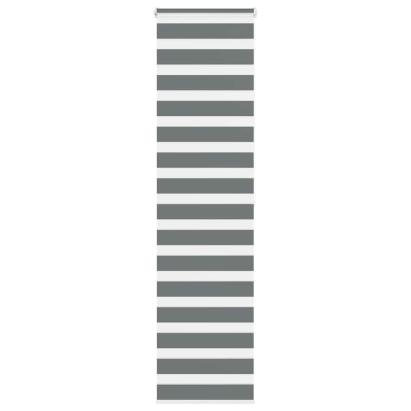 Jaluzea tip zebra gri închis lățime țesătură 60,9 cm poliester GartenMobel Dekor