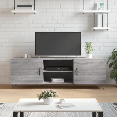 Comodă TV, gri sonoma, 150x30x50 cm, lemn compozit GartenMobel Dekor