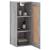 Dulap de perete, gri sonoma, 34,5x34x90 cm, lemn prelucrat GartenMobel Dekor