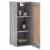 Dulap de perete, gri sonoma, 34,5x34x90 cm, lemn prelucrat GartenMobel Dekor