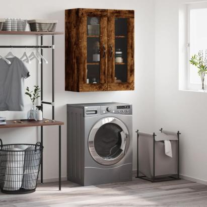 Dulap pe perete, stejar afumat, 69,5x34x90 cm, lemn prelucrat GartenMobel Dekor