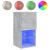 Comode TV cu lumini LED, 2 buc., gri beton, 30,5x30x60 cm GartenMobel Dekor