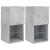 Comode TV cu lumini LED, 2 buc., gri beton, 30,5x30x60 cm GartenMobel Dekor
