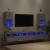 Comode TV cu lumini LED, 2 buc., gri sonoma, 30,5x30x60 cm GartenMobel Dekor