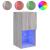 Comode TV cu lumini LED, 2 buc., gri sonoma, 30,5x30x60 cm GartenMobel Dekor