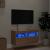 Comodă TV de perete cu lumini LED, stejar sonoma, 80x30x40 cm GartenMobel Dekor