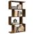 Bibliotecă/separator 4 niveluri stejar fumuriu 70x24x129cm lemn GartenMobel Dekor