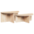 Masă de cafea 2 pcs Natural 79 x 39.5 x 40 cm GartenMobel Dekor
