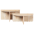 Masă de cafea 2 pcs Natural 79 x 39.5 x 40 cm GartenMobel Dekor