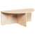 Masă de cafea 2 pcs Natural 79 x 39.5 x 40 cm GartenMobel Dekor