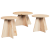 Masă de cafea 3 pcs Natural 49 x 49 x 30 cm Lemn de brad solid GartenMobel Dekor