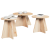 Masă de cafea 3 pcs Natural 49 x 49 x 30 cm Lemn de brad solid GartenMobel Dekor