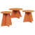 Masă de cafea 3 pcs Maroniu cerat 49 x 49 x 30 cm GartenMobel Dekor
