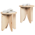 Masă de cafea 2 pcs Natural 41.5 x 41.5 x 44 cm GartenMobel Dekor