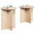 Masă de cafea 2 pcs Natural 41.5 x 41.5 x 41 cm GartenMobel Dekor