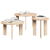 Masă de cafea 3 pcs Natural 47.5 x 47.5 x 27 cm GartenMobel Dekor