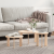 Masă de cafea 3 pcs Natural 47.5 x 47.5 x 27 cm GartenMobel Dekor