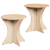 Masă de cafea 2 pcs Natural 46 x 46 x 47 cm Lemn de brad solid GartenMobel Dekor