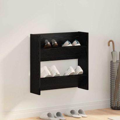 Dulapuri pentru pantofi de perete Stejar negru 60 x 18 x 60 cm GartenMobel Dekor