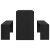Set de dining 2 pcs Stejar negru 97 x 47 x 75 cm Lemn compozit GartenMobel Dekor