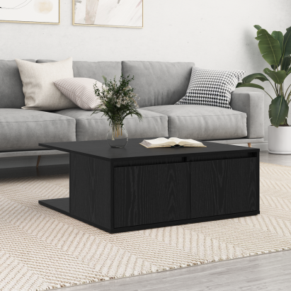 Masă de cafea Stejar negru 80 x 80 x 31 cm Lemn compozit GartenMobel Dekor