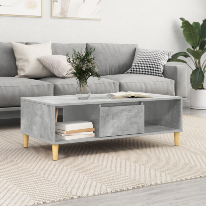 cu depozitare cu ușă Gri beton 103.5 x 60 x 35 cm Lemn compozit GartenMobel Dekor