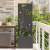 Ghiveci de Grădină cu Panou Decorativ Negru 50 x 140 cm GartenMobel Dekor
