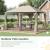 Pavilion/foisor pentru gradina/terasa, cadru metalic, cu perdele, bej, 4x3x2.64 m GartenVIP DiyLine