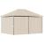 Pavilion/foisor pentru gradina/terasa, cadru metalic, cu perdele, bej, 4x3x2.64 m GartenVIP DiyLine