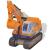 Excavator ride-on, galben, plastic GartenMobel Dekor