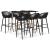 Set mobilier de bar, 7 piese, negru GartenMobel Dekor