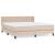 Pat box spring cu saltea, cappuccino, 160x200cm piele ecologică GartenMobel Dekor