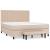 Pat box spring cu saltea, cappuccino, 160x200cm piele ecologică GartenMobel Dekor