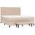 Pat box spring cu saltea, cappuccino, 160x200cm piele ecologică GartenMobel Dekor